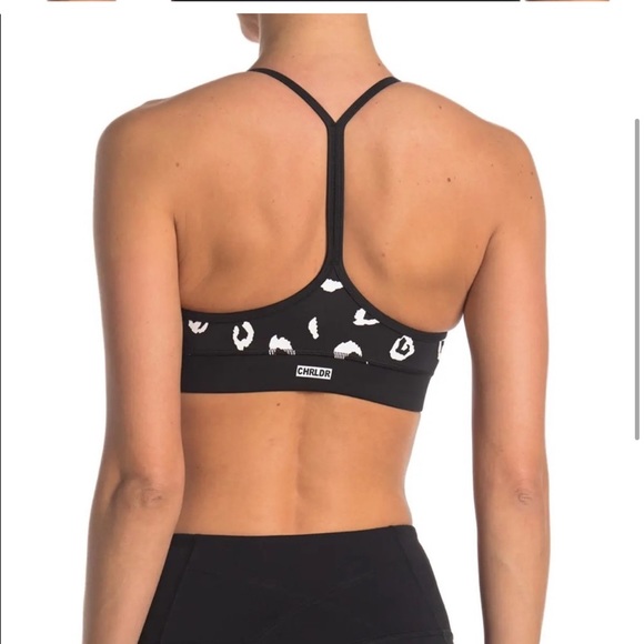 NWT CHRLDR Black and white leopard print. Y-Back - Picture 2 of 3